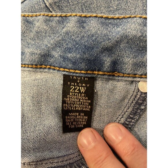 Truth and Theory Jeans Size 22 Womens regular Cotton Stretch distressed comfort - Picture 3 of 12